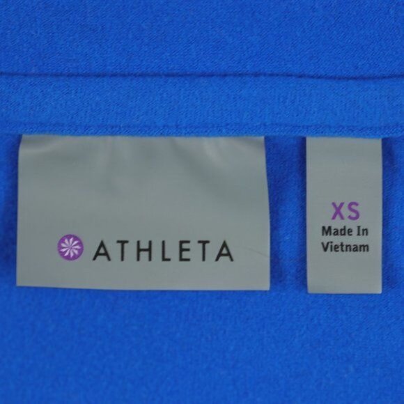 Athleta Plush Tech Women's XS Blue Fleece Lined Activewear Hoodie Pullover - Picture 7 of 9